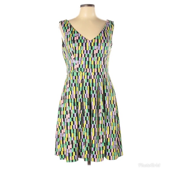 pastel fit and flare dress